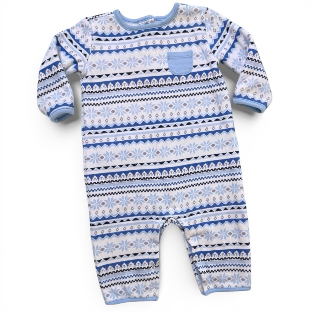Gymboree Fair Isle Fleece Romper Size 3–6 Months